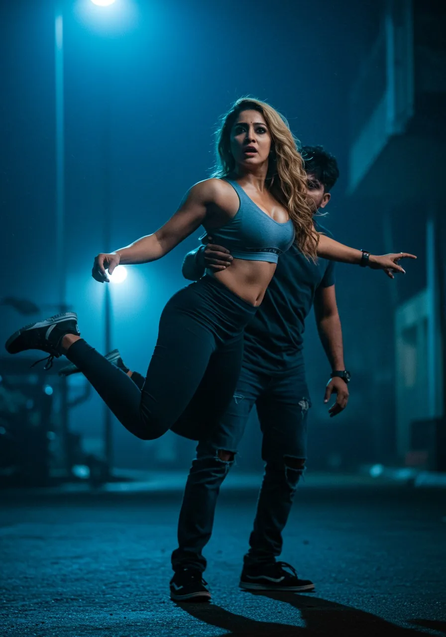 A conceptual image for a Bollywood gossip blog titled 'Namkeen Kisse 2025', showing three silhouettes of actresses against a glamorous, sparkling Mumbai skyline, representing rising stars in the Hindi film industry.