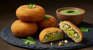 गरमागरम फराली पेटिस, व्रत वाली हरी चटनी के साथ - आपके श्रावण उपवास के लिए एक उत्तम नाश्ता!