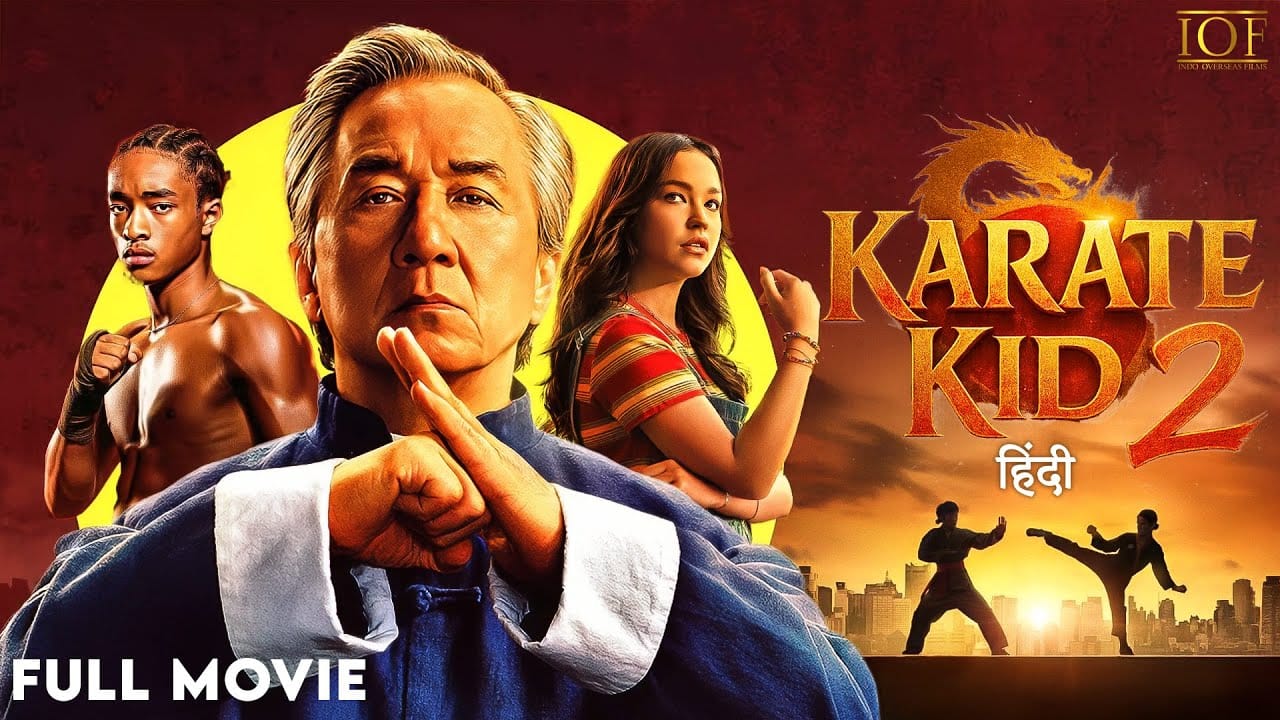 The Karate Kid Part II movie details info block genre, year, IMDb rating, duration, and PG certification in classic martial arts drama style